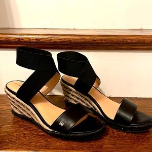 Bandolino Juelz Espadrille Sandals BLACK shoes women size 6.5 M